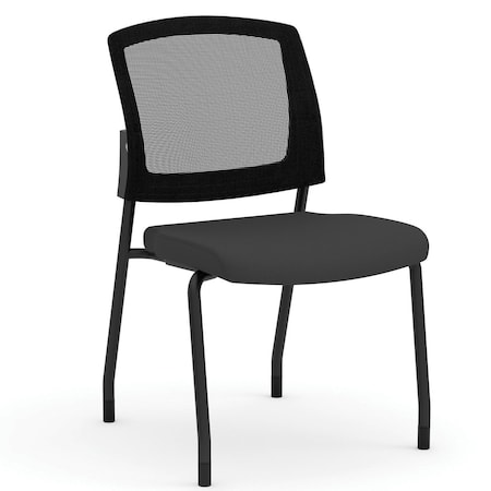 Parson Collection Armless Micro Mesh Back Side Chair